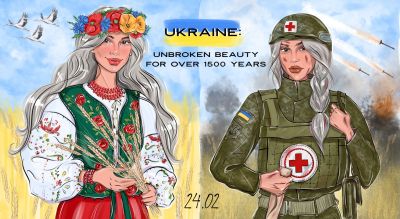 Ukrainian womens on artwork of Davy WAUTERS