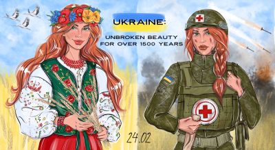 Ukrainian womens on artwork of Davy WAUTERS