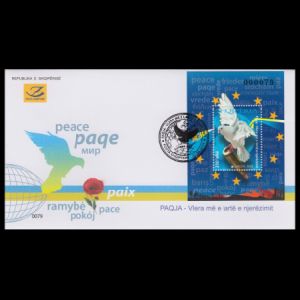 PEACE - The Highest Value of Humanity, EUROPA 2023, FDC of Albania