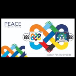 PEACE - The Highest Value of Humanity, EUROPA 2023, postmark of Guernsey