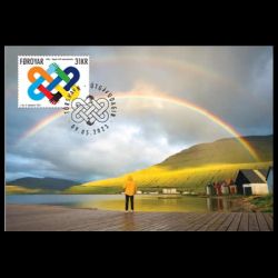 PEACE - The Highest Value of Humanity, EUROPA 2023, stamp of Faroe Islands