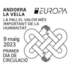 PEACE - The Highest Value of Humanity, EUROPA 2023, stamps of Andorra (Spain)