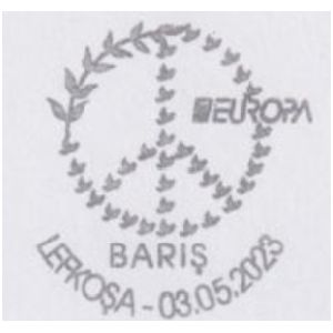 PEACE - The Highest Value of Humanity, EUROPA 2023, postmark of Cyprus North