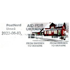 Support for Ukraibe on postmark of Sweden 2022 - Umea