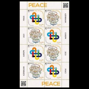PEACE - The Highest Value of Humanity, EUROPA 2023, stamp of Azerbaijan