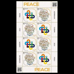 PEACE - The Highest Value of Humanity, EUROPA 2023, stamp of Azerbaijan