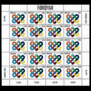 PEACE - The Highest Value of Humanity, EUROPA 2023, stamp of Faroe Islands