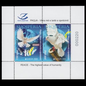 PEACE - The Highest Value of Humanity, EUROPA 2023, stamps of Albania