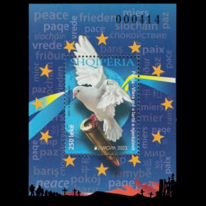 PEACE - The Highest Value of Humanity, EUROPA 2023, stamps of Albania