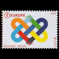 PEACE - The Highest Value of Humanity, EUROPA 2023, stamp of Belgium