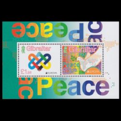 PEACE - The Highest Value of Humanity, EUROPA 2023, stamp of Gibraltar