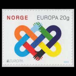 PEACE - The Highest Value of Humanity, EUROPA 2023, stamp of Norway