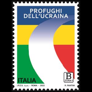 Support for Ukraine on stamps of Italy 2022